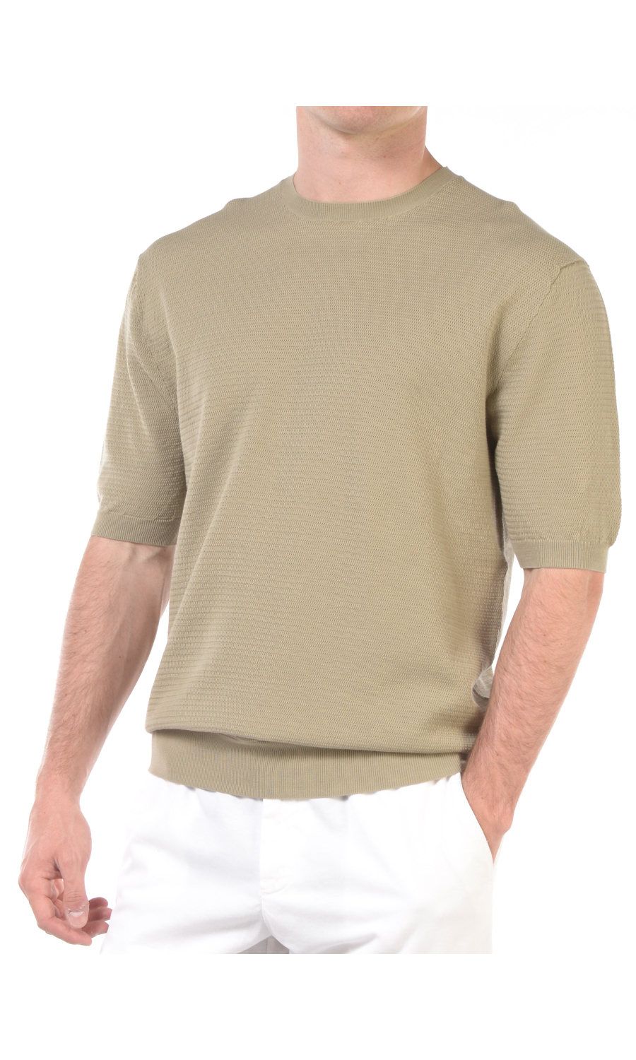 maglia da uomo Hosio manica corta lavorata