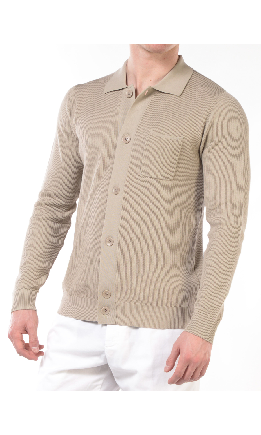maglia da uomo Jeordies aperta a costine