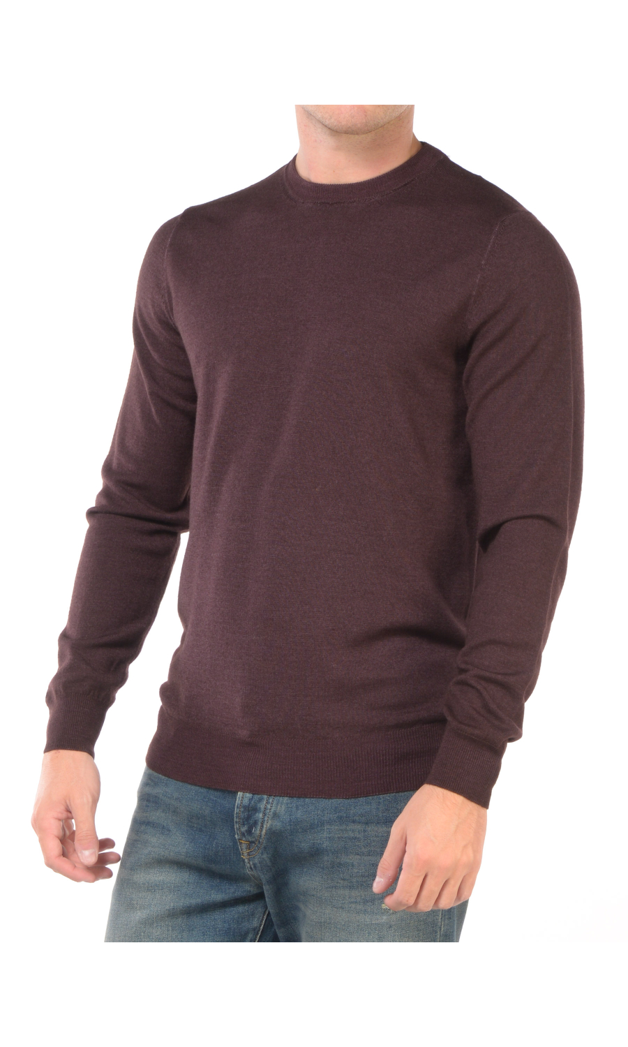 maglia da uomo Jeordies in pura lana a girocollo