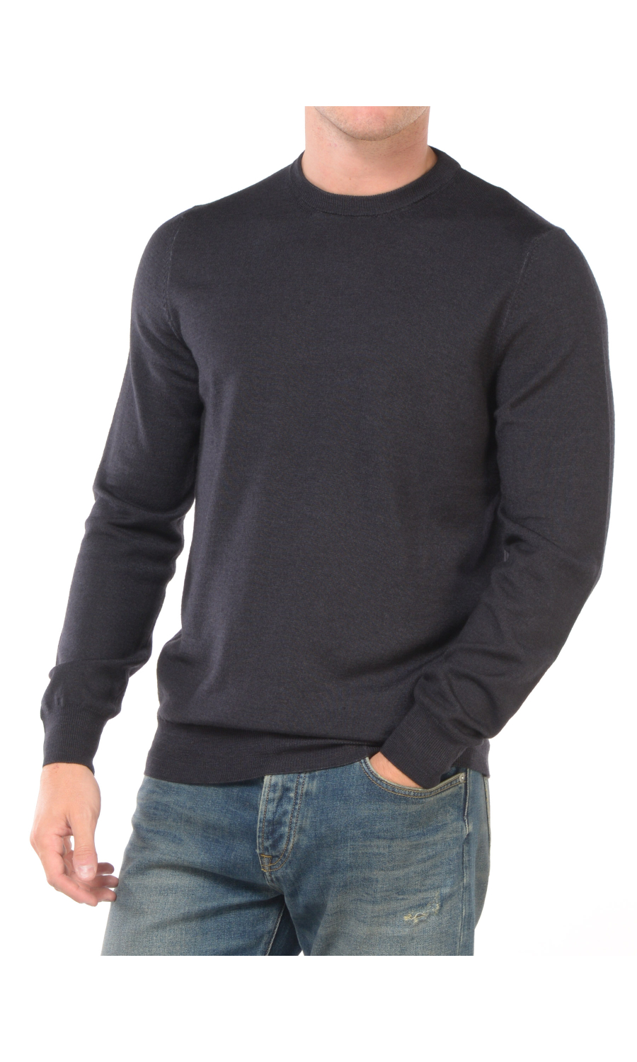 maglia da uomo Jeordies in pura lana a girocollo