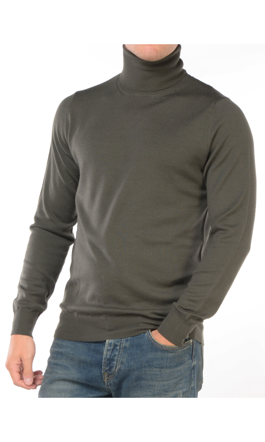 maglia da uomo Jeordies dolcevita in pura lana