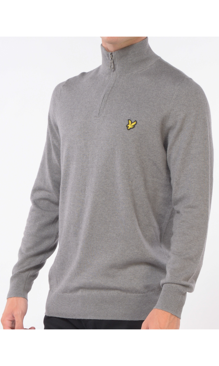 maglia da uomo Lyle&Scott mezza zip con logo