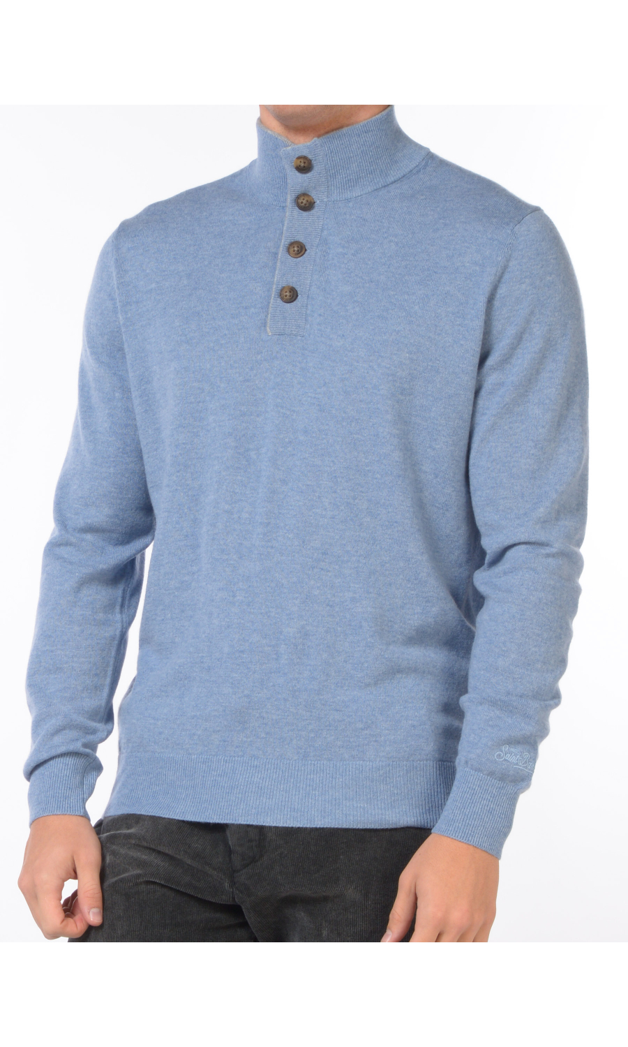 maglia da uomo Mc2 Saint Barth con bottoni e logo