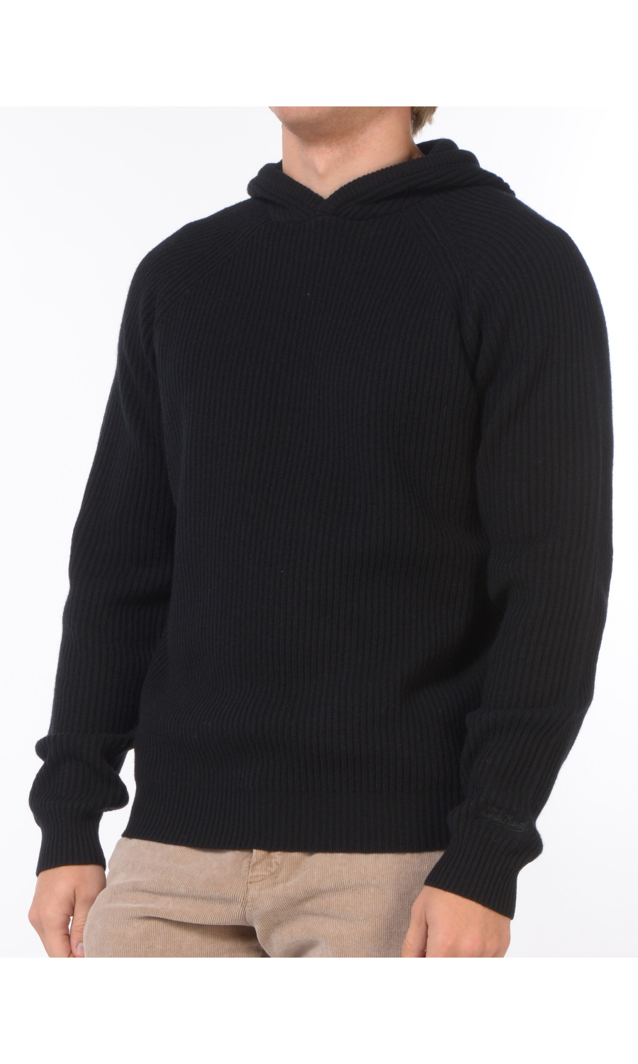 maglia da uomo Mc2 Saint Barth a coste con cappuccio