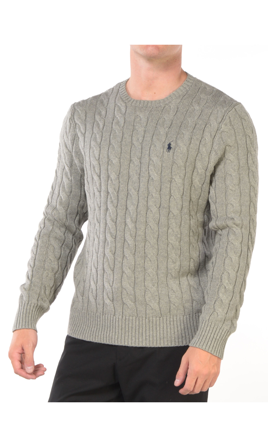 maglia da uomo Ralph Lauren a girocollo a trecce