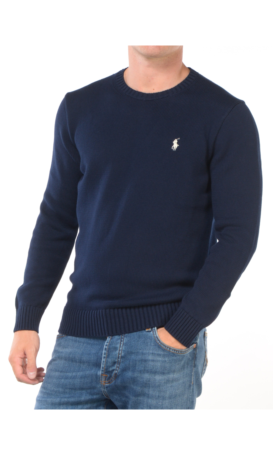 maglia da uomo Ralph Lauren in cotone a girocollo