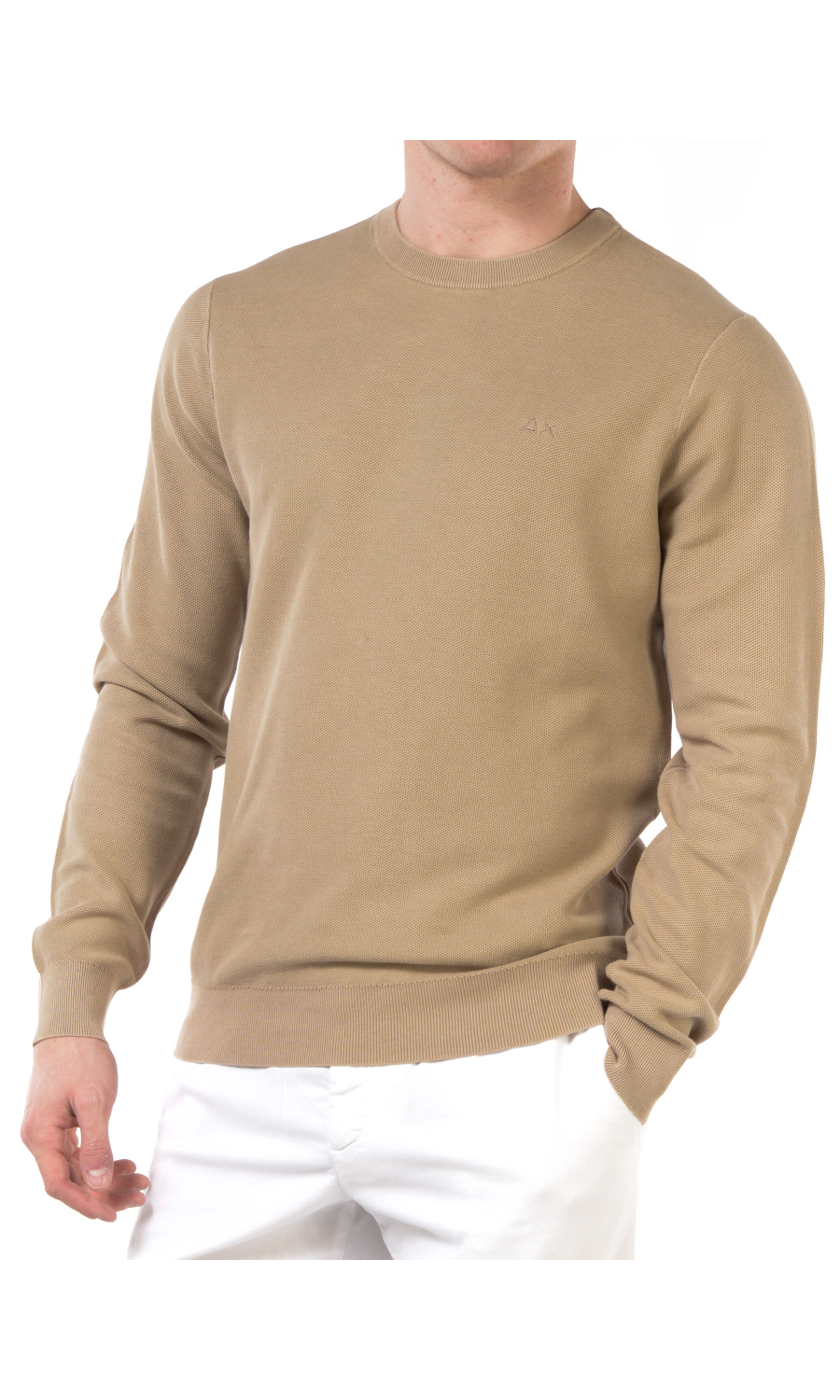 maglia da uomo Sun68 a girocollo microlavorato