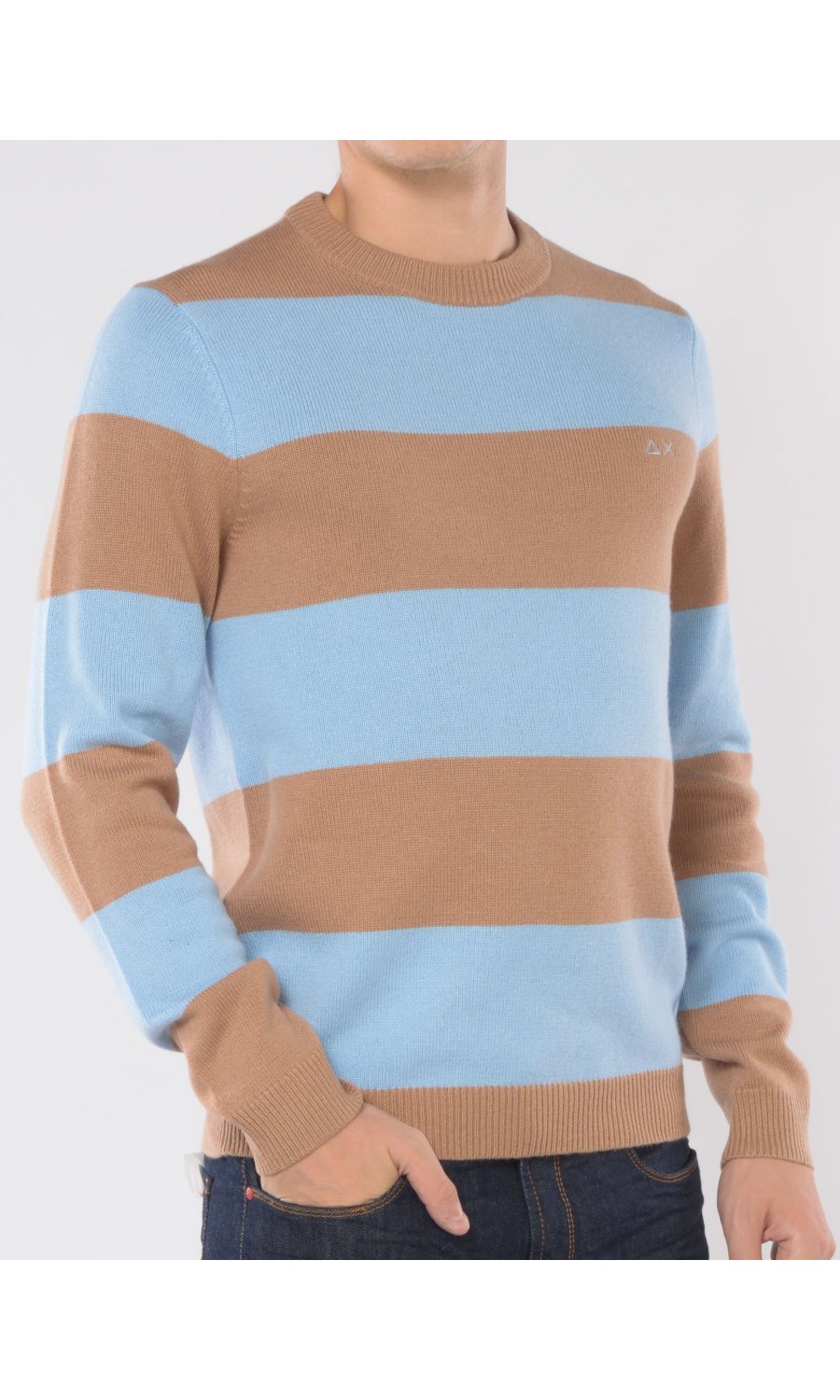 maglia da uomo Sun68 a righe con logo