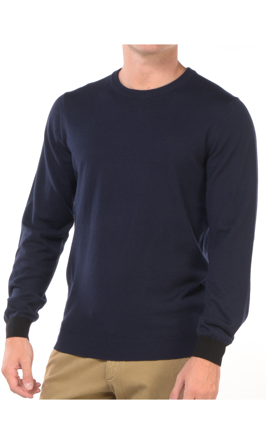 maglia da uomo Sun68 in misto lana con toppa