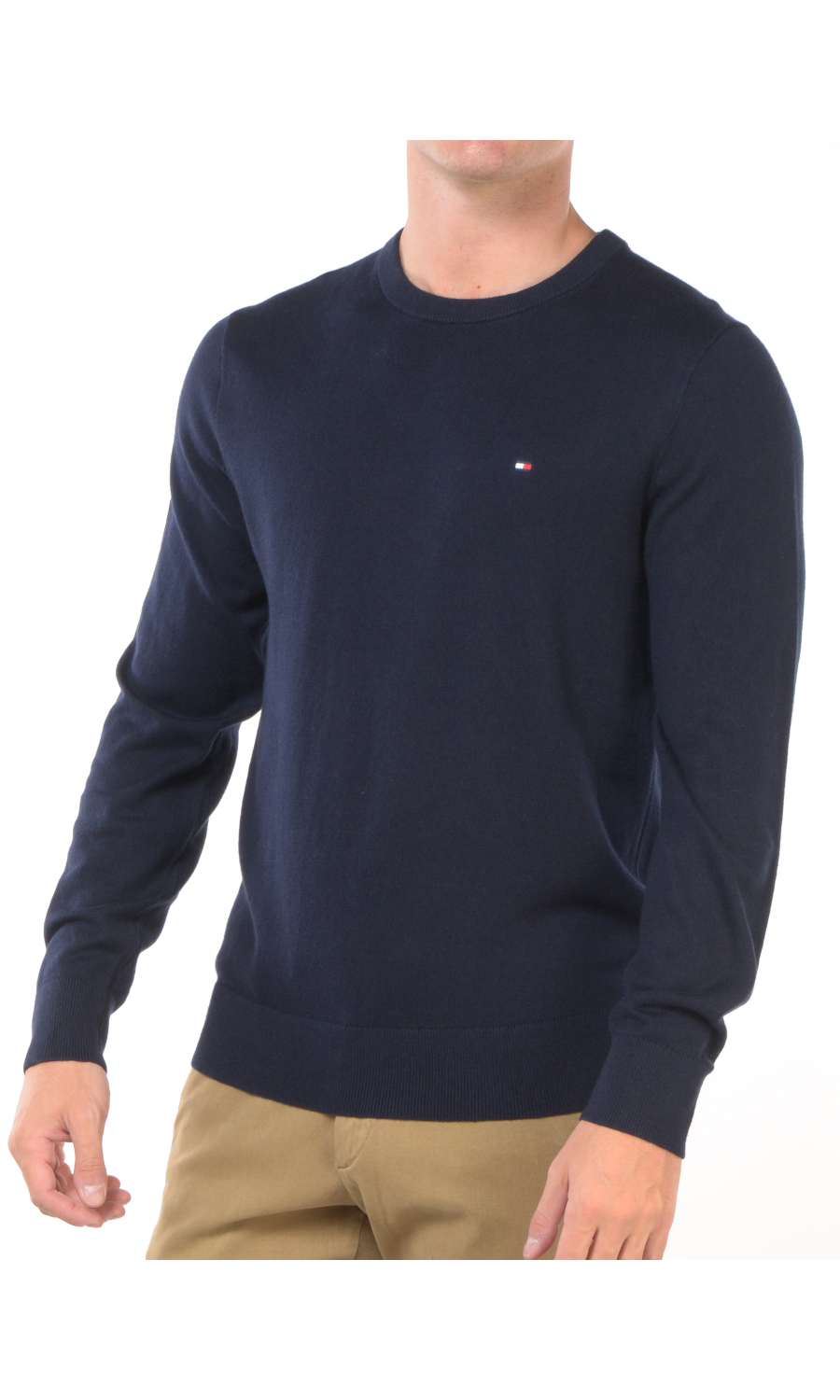 maglia da uomo Tommy Hilfiger in cotone e cachemire a girocollo