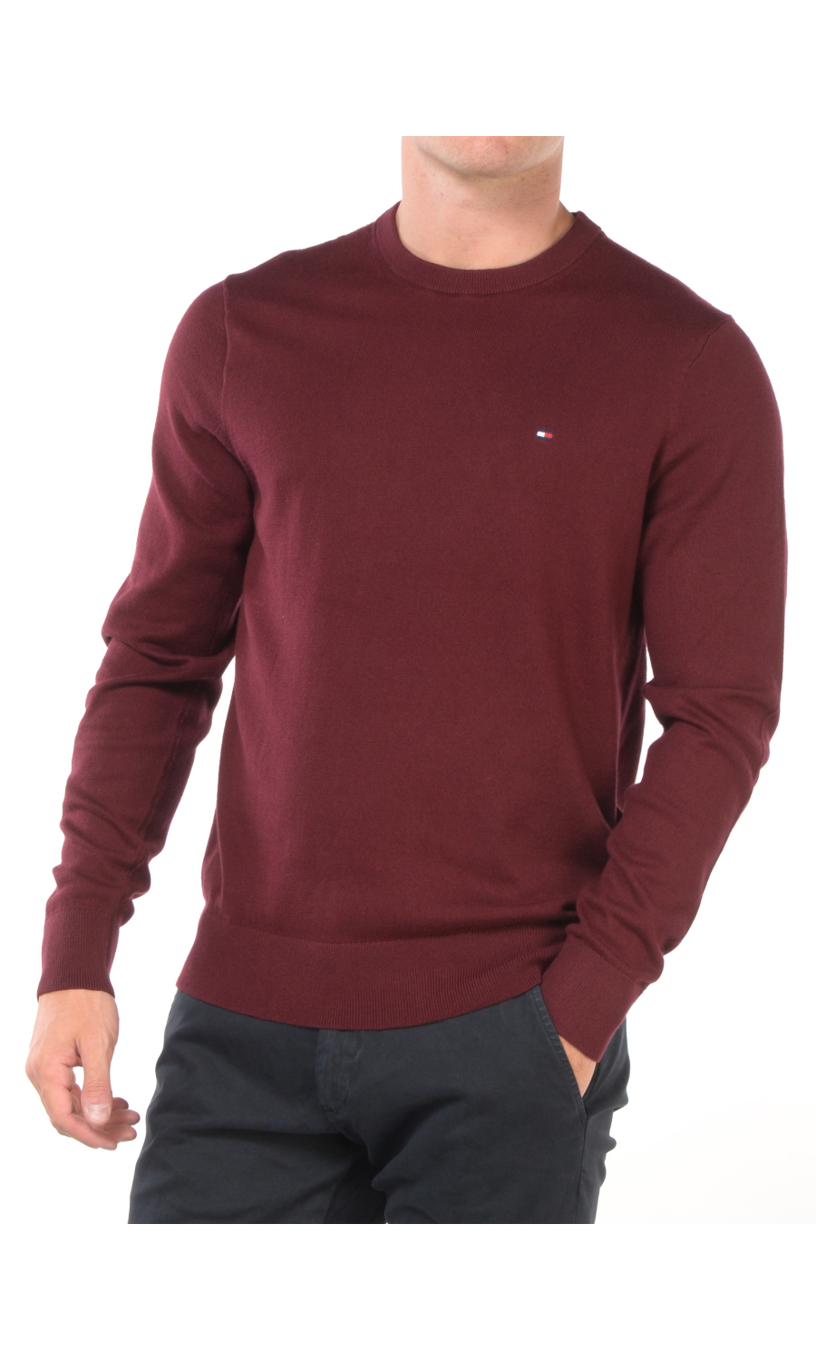 maglia da uomo Tommy Hilfiger in cotone e cachemire a girocollo