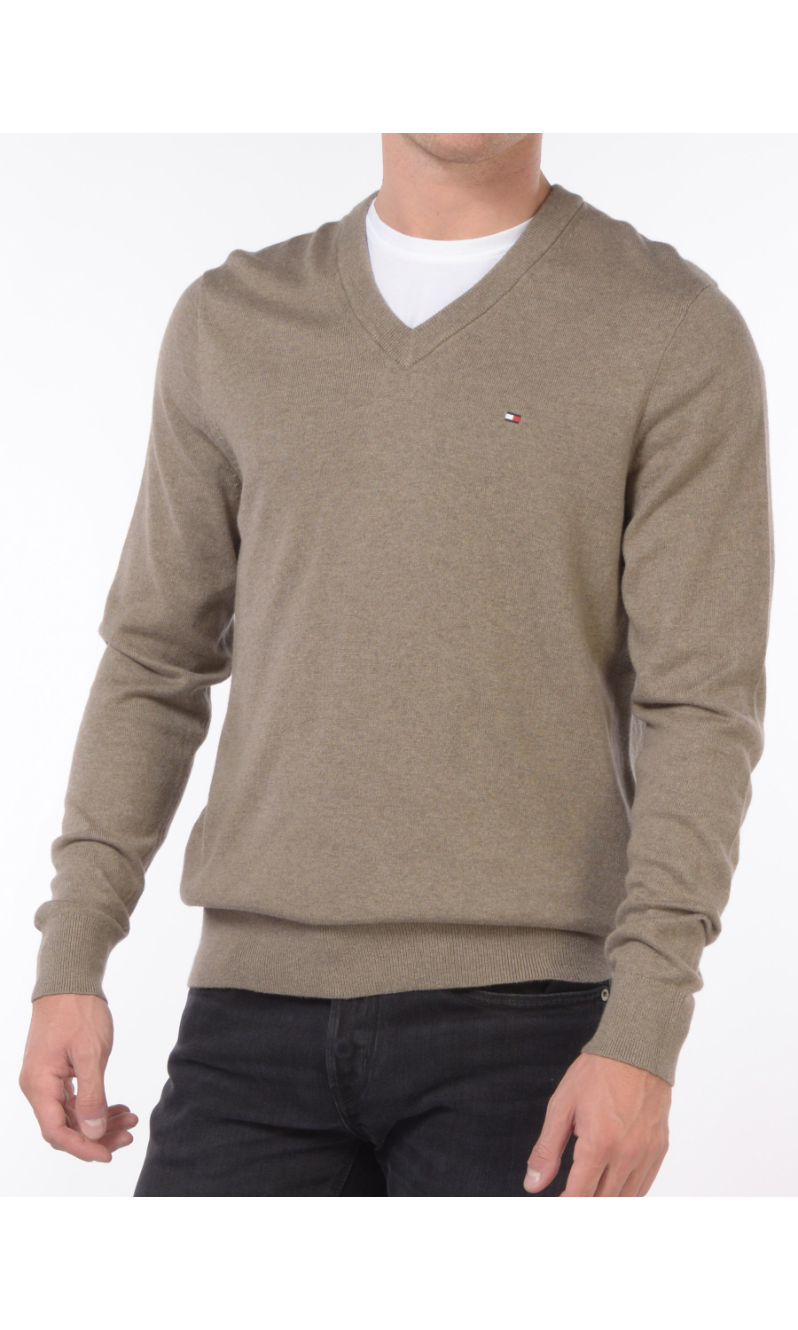 maglia da uomo Tommy Hilfiger scollo a V con logo