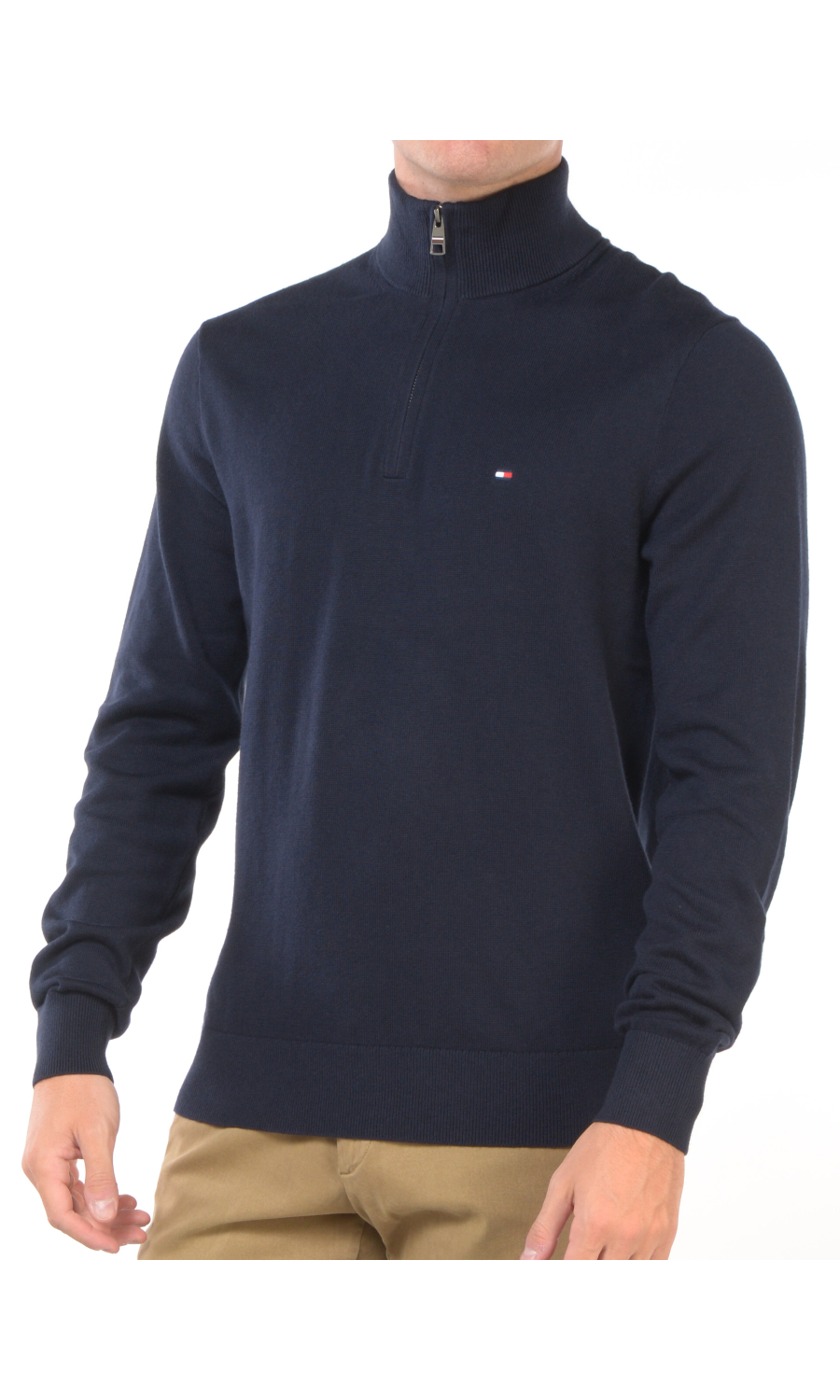 maglia da uomo Tommy Hilfiger in cotone e cachemire con zip