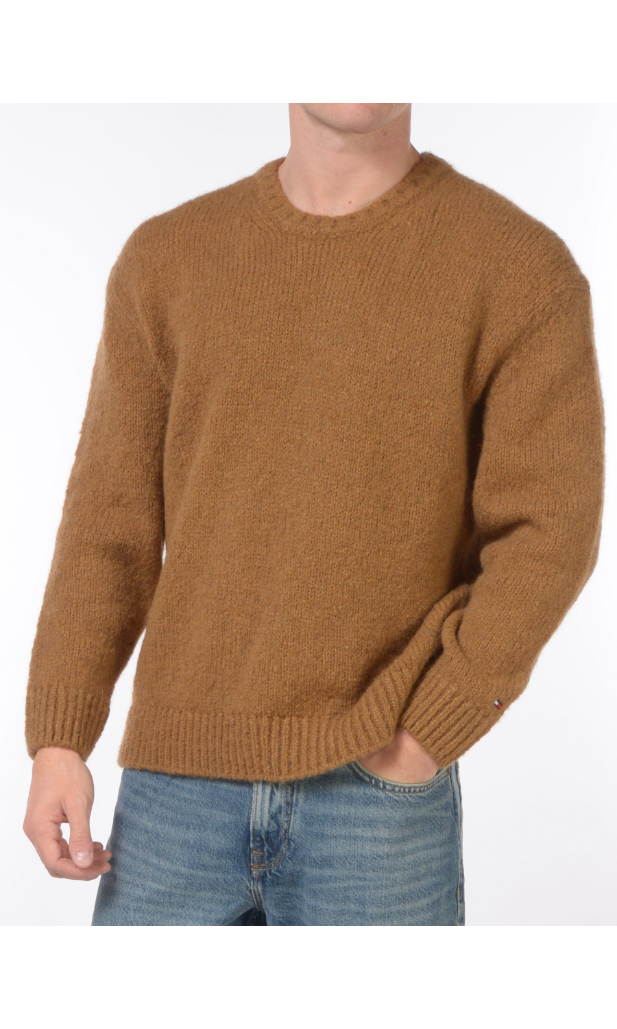 maglia da uomo Tommy Hilfiger girocollo lavorazione grossa