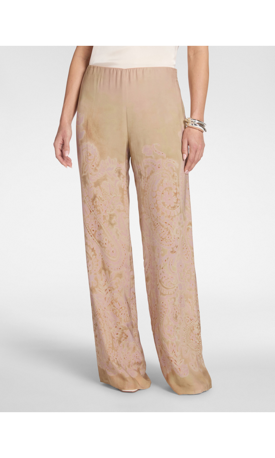 pantalone da donna Elena Miro' in viscosa con stampa