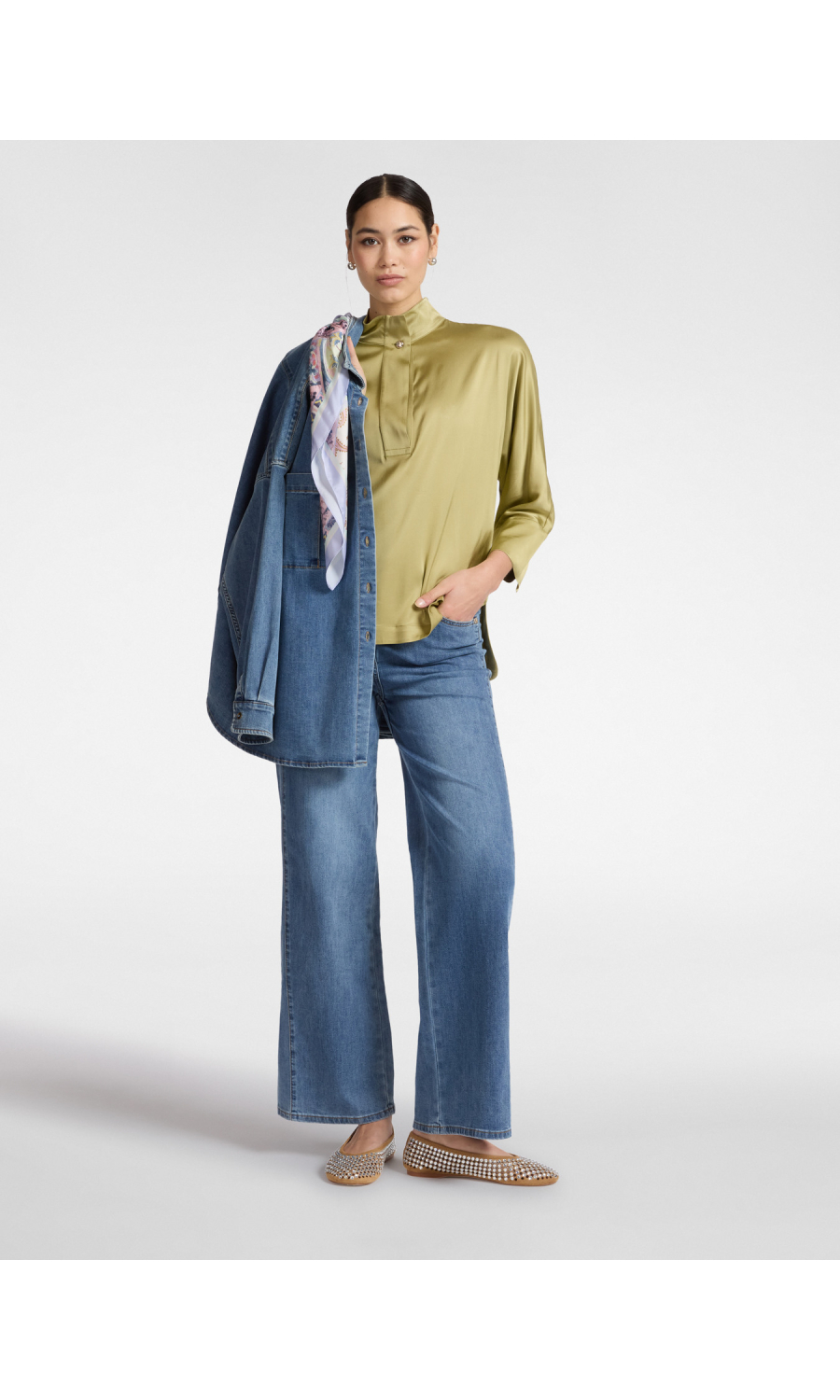 jeans da donna Elena Miro' mid wide leg
