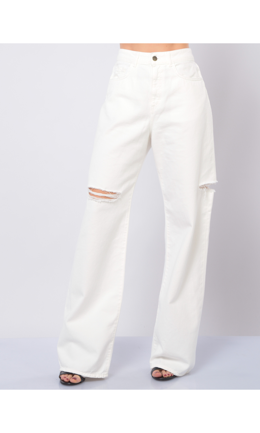 pantalone da donna Aniye By in bull di cotone con rotture