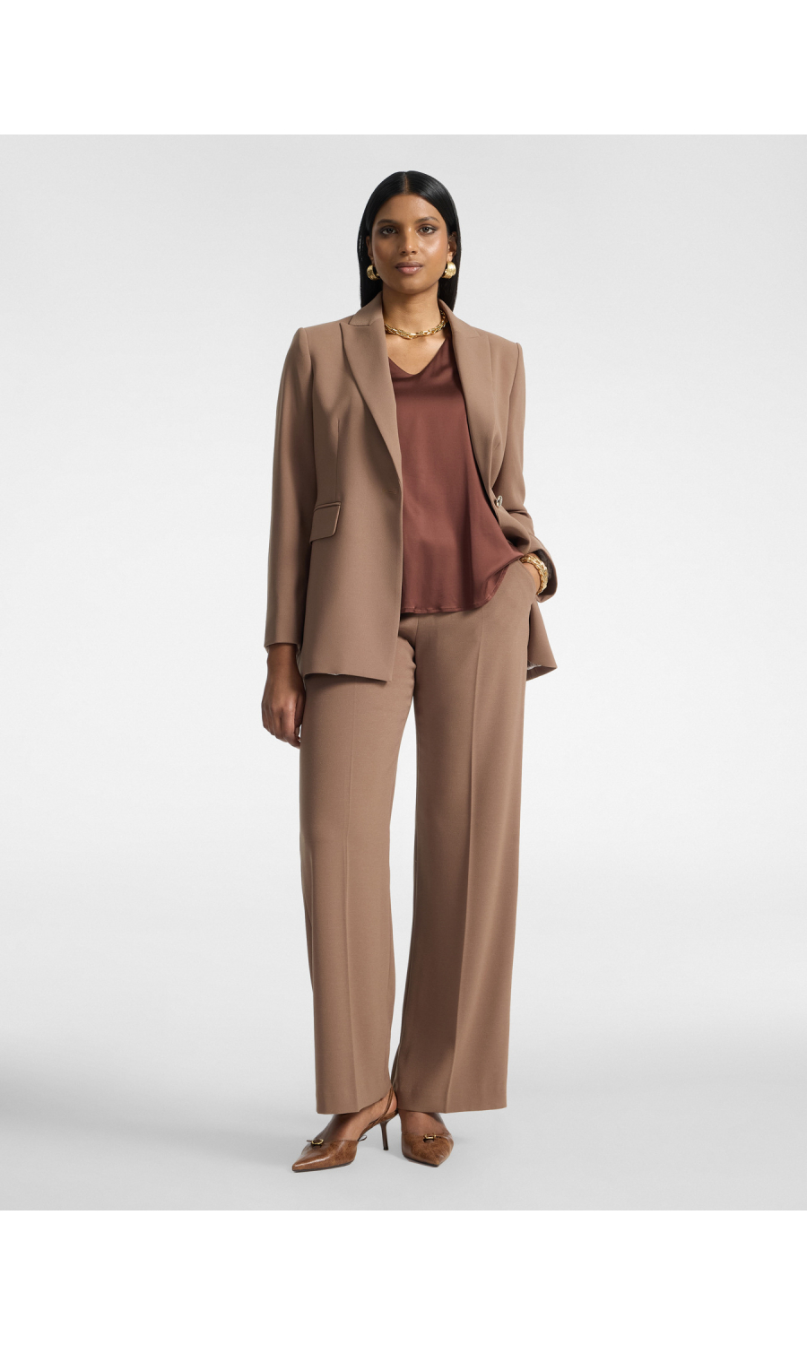 pantalone da donna Elena Miro' in crepe a palazzo