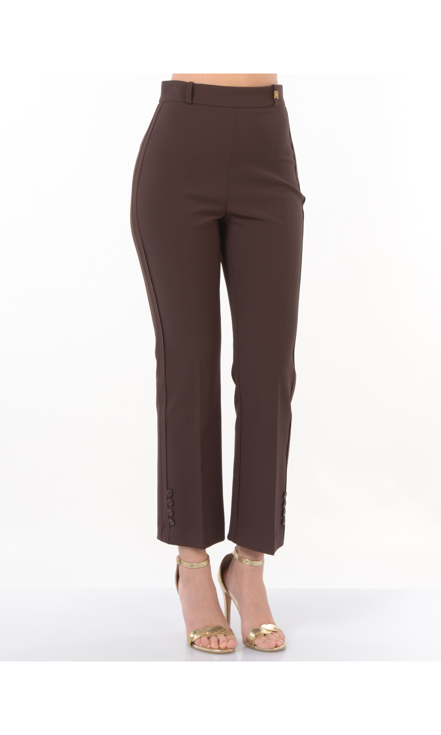 pantalone da donna Elisabetta Franchi Essentials con flare fit