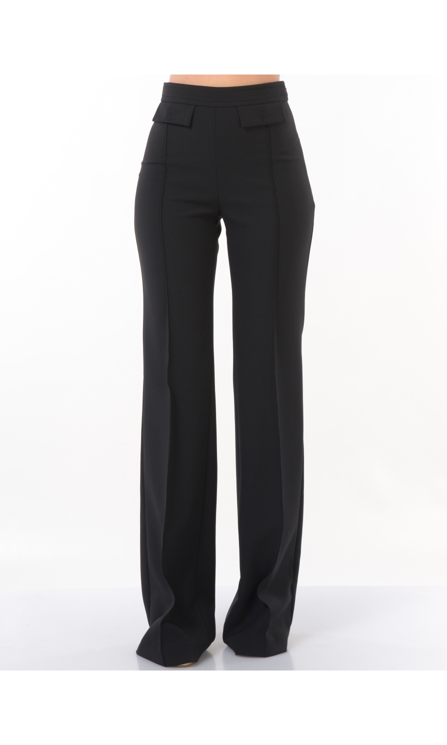 pantalone da donna Elisabetta Franchi in doppio crepe con nervature