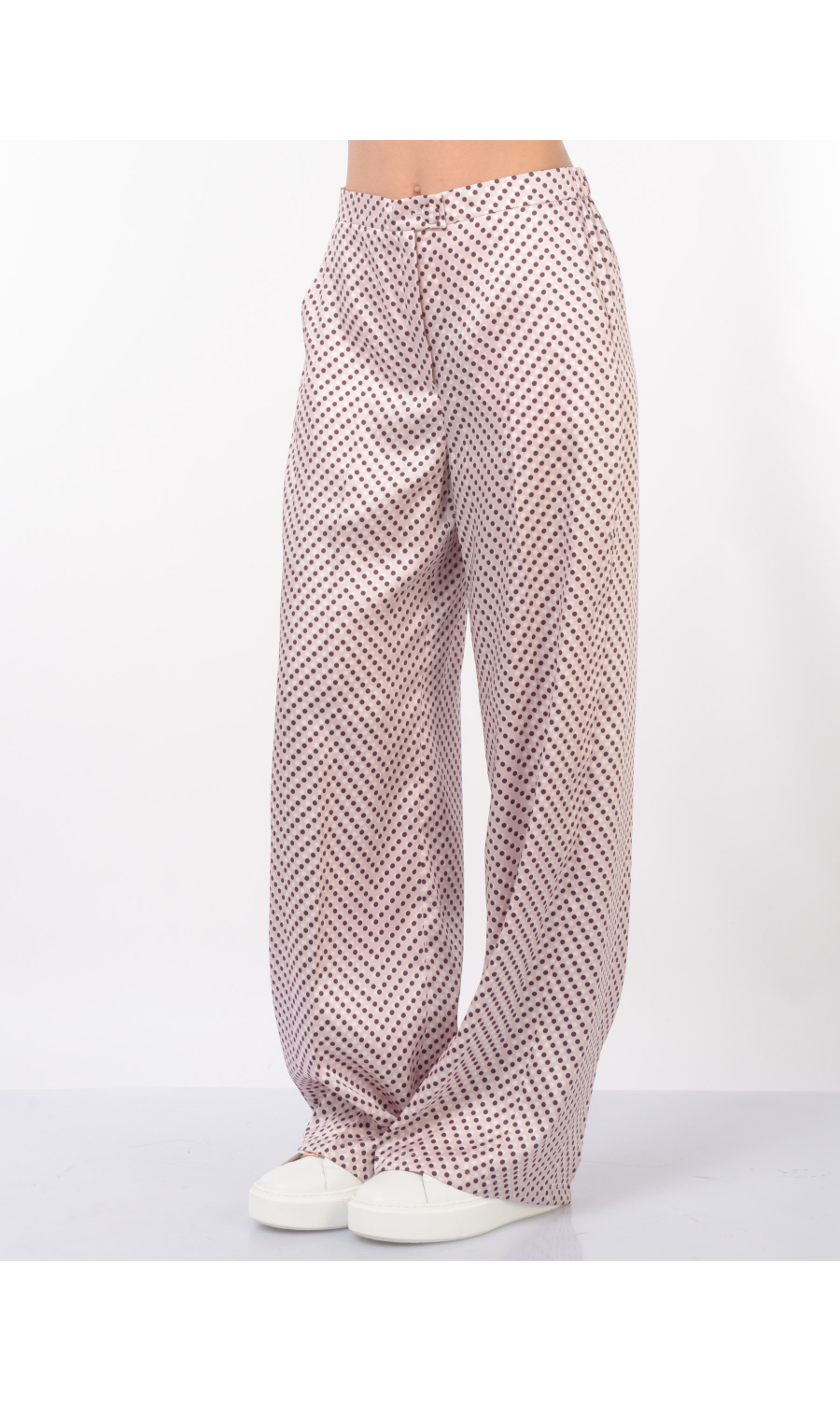 pantalone da donna Emme By Marella effetto raso a pois