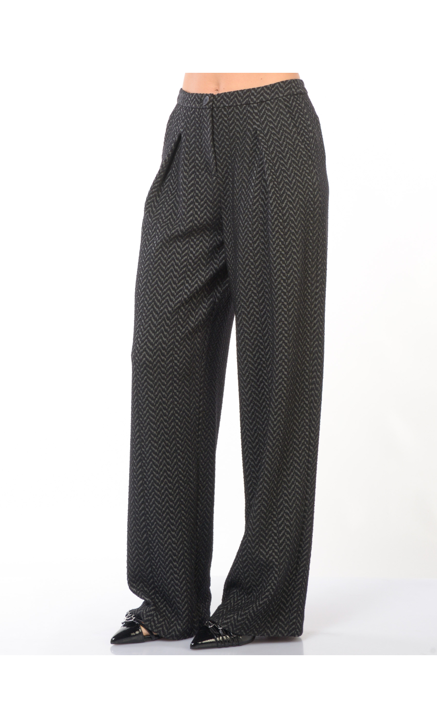 pantalone da donna Emporio Armani ampio lavorato