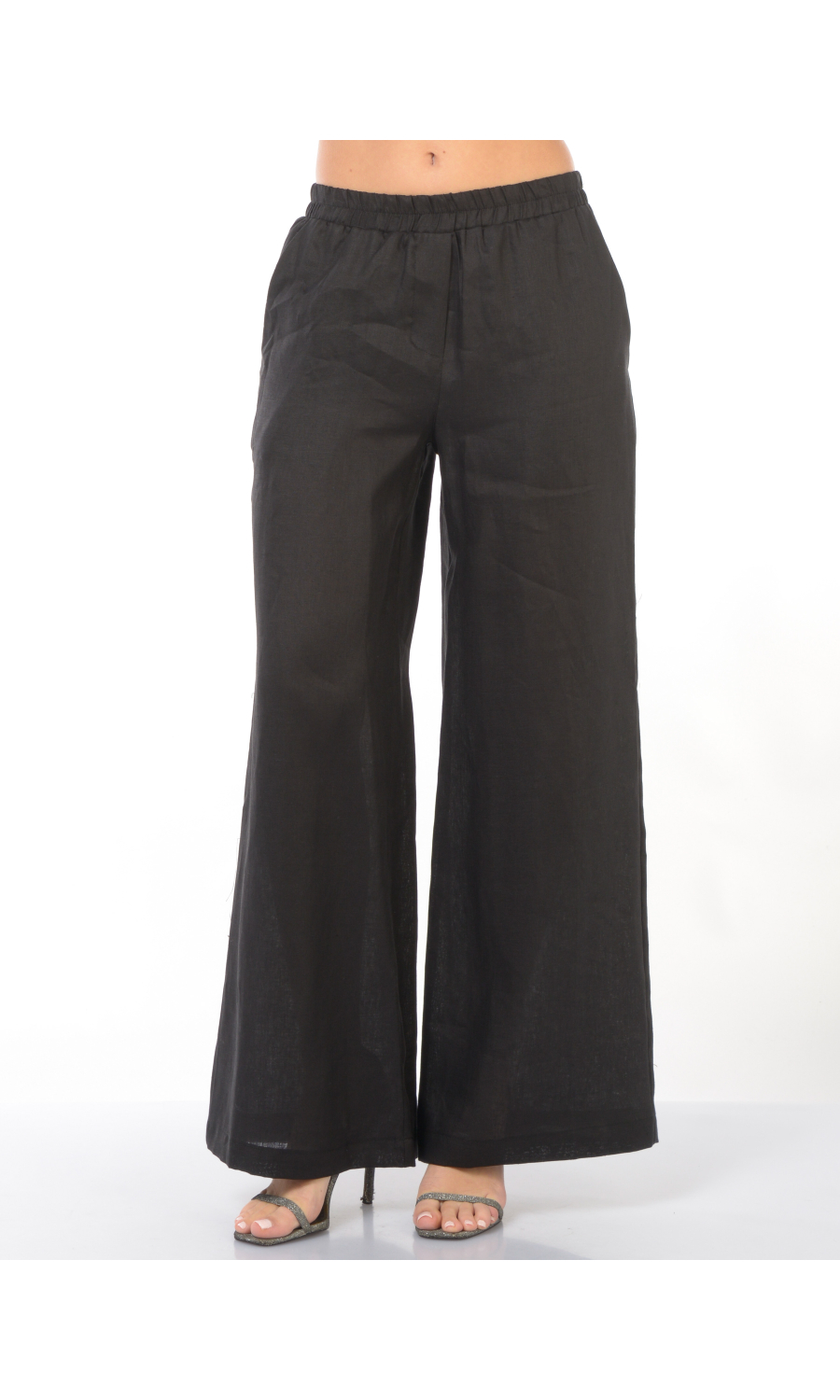 pantalone da donna Icona By Kaos in lino con elastico