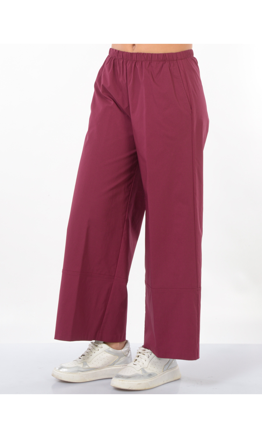 pantalone da donna Jurere ampio e cropped con finta balza