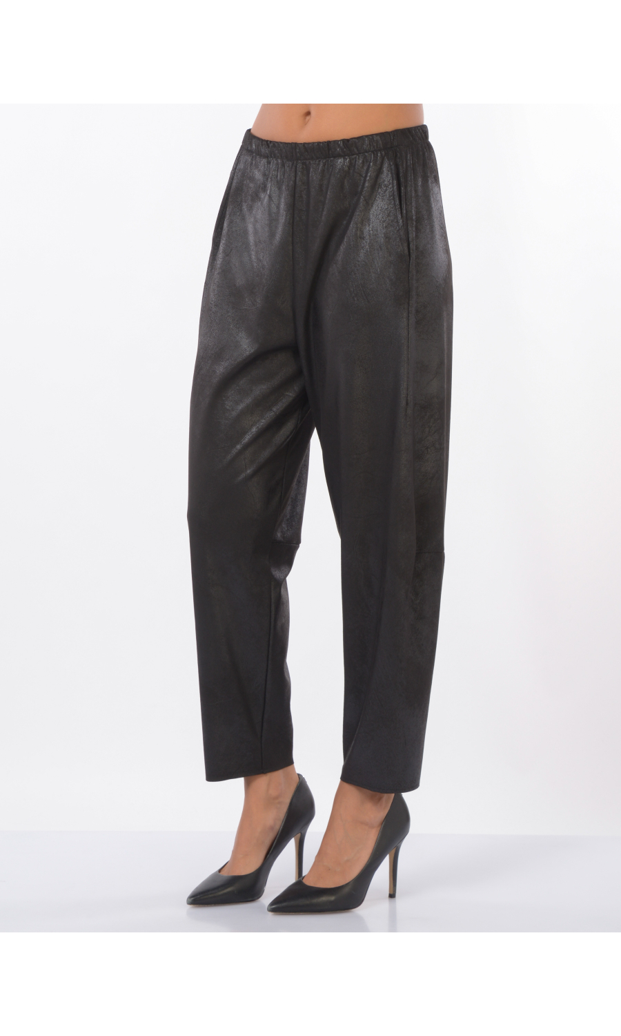 pantalone da donna Jurere effetto camoscio con elastico