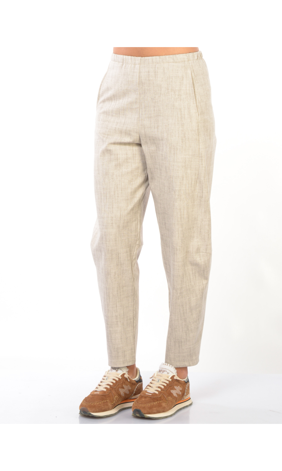 pantalone da donna Jurere linea carrot effetto marmorizzato