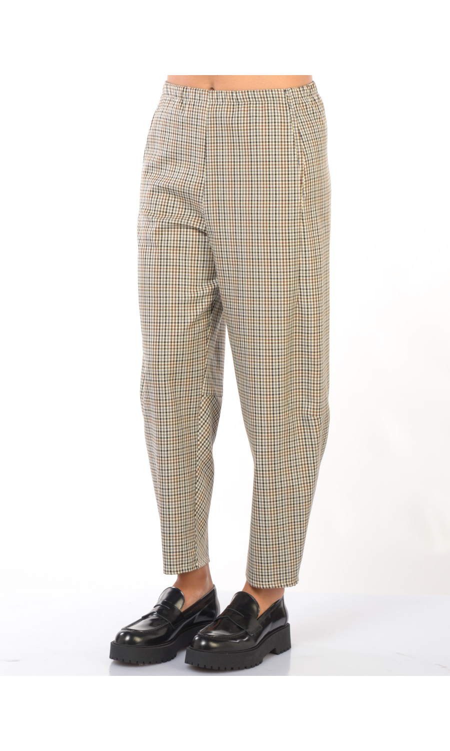 pantalone da donna Jurere a quadri con elastico
