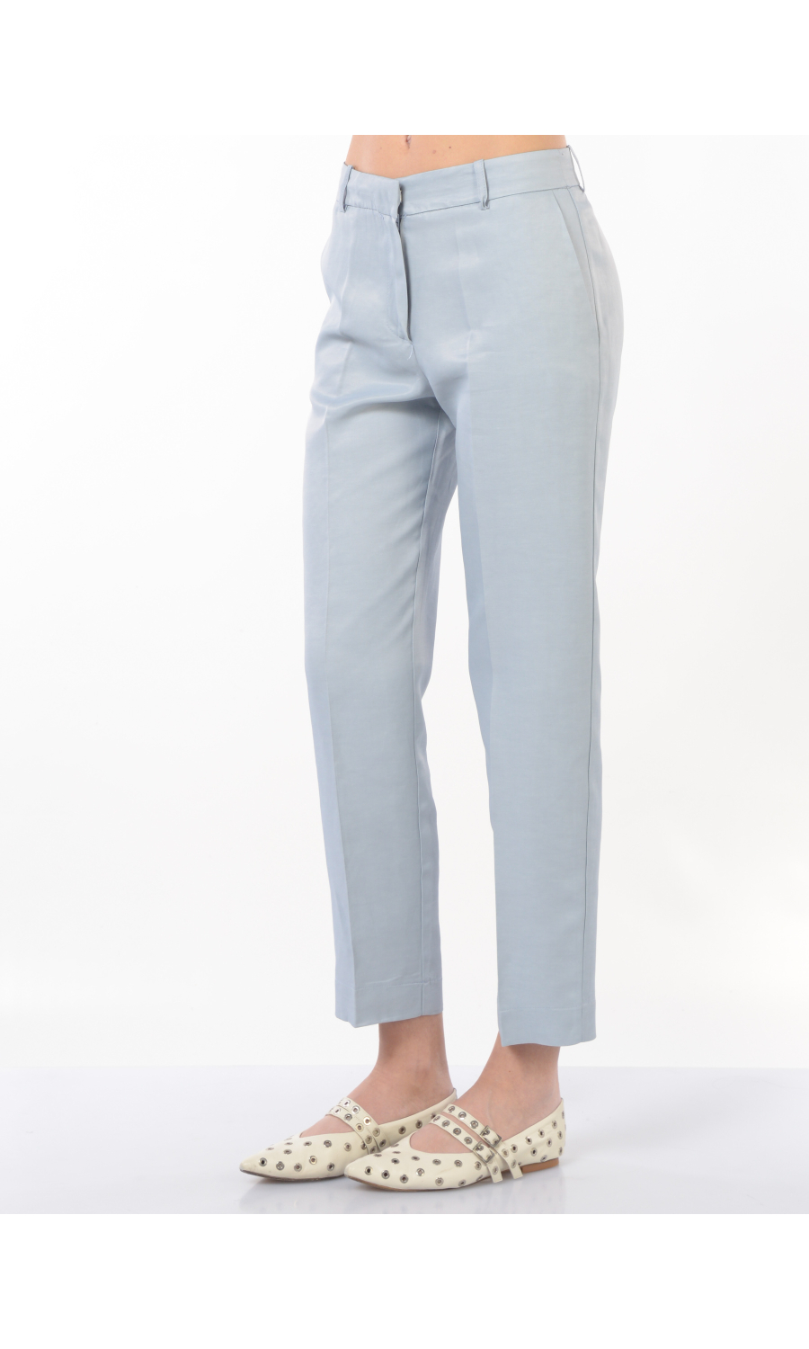 pantalone da donna Kaos chino in viscosa e lino