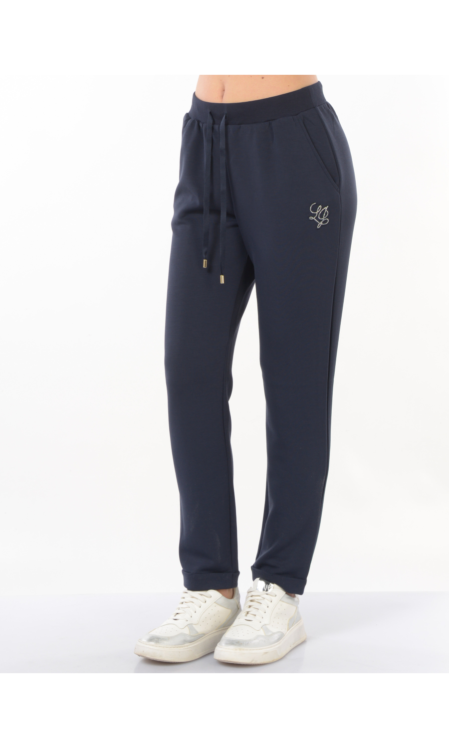 pantalone da donna Liu Jo in felpa con logo di strass