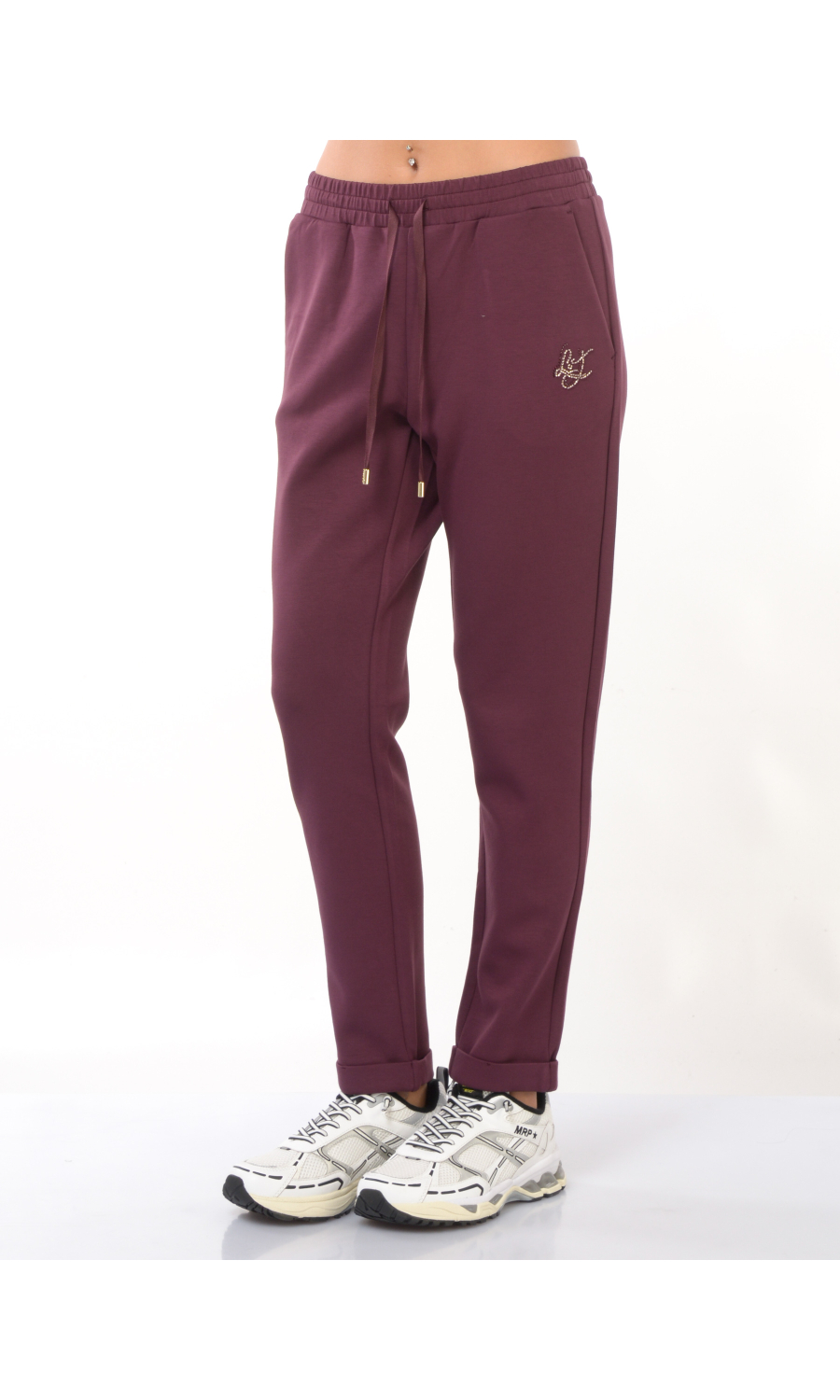 pantalone da donna Liu Jo in jersey con balza