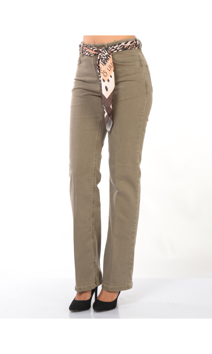pantalone da donna Liu Jo straight fit con foulard