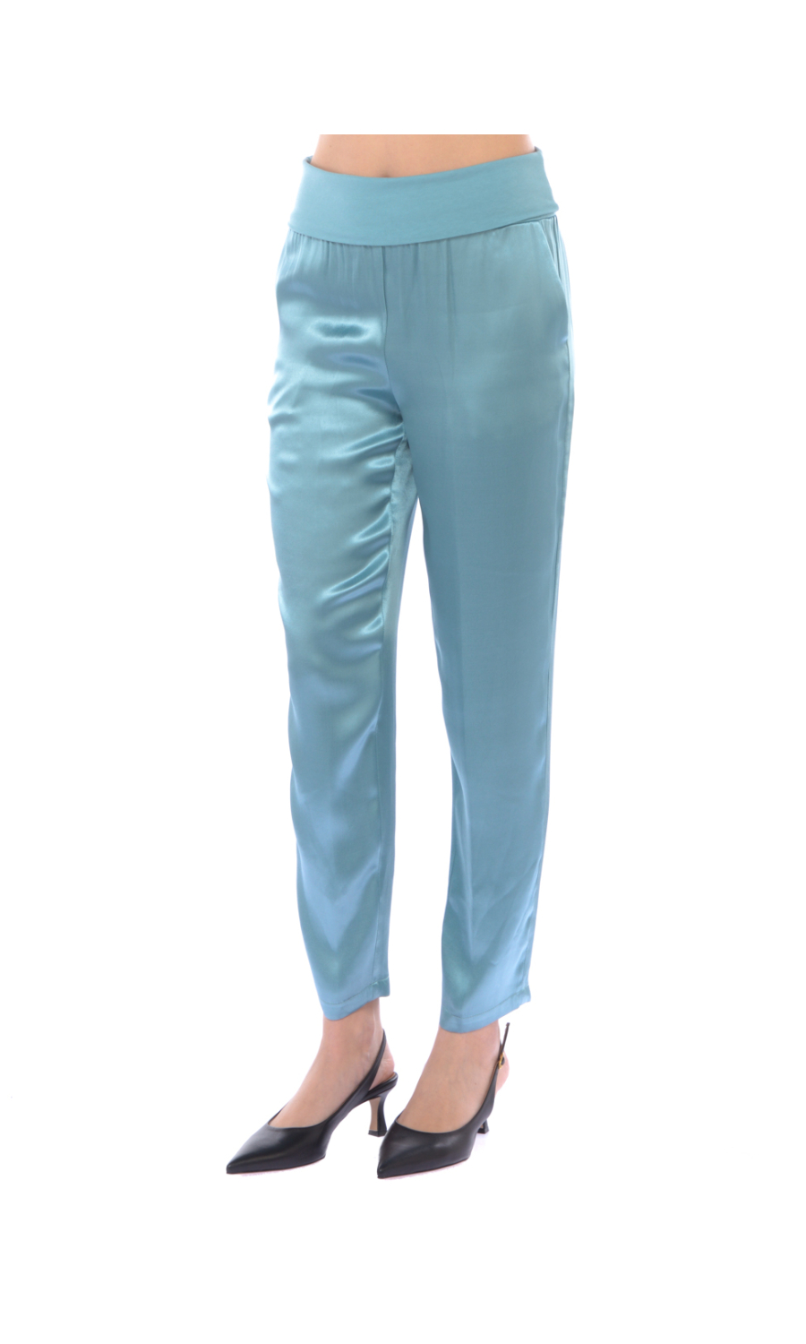 pantalone da donna Manila Grace in raso con baschina