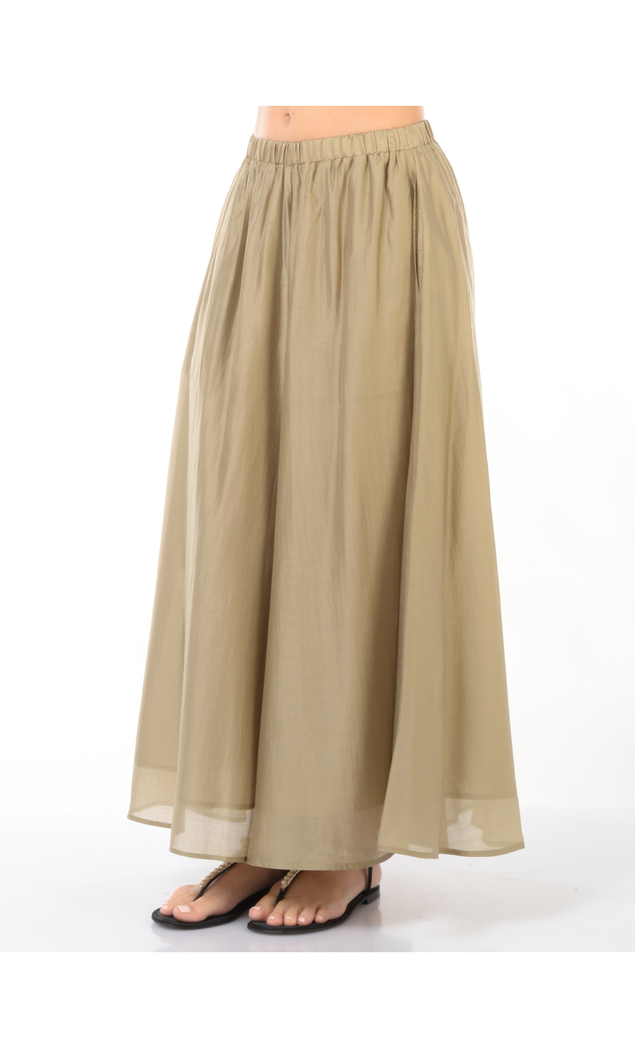 pantalone da donna Meimeij effetto gonna con elastico