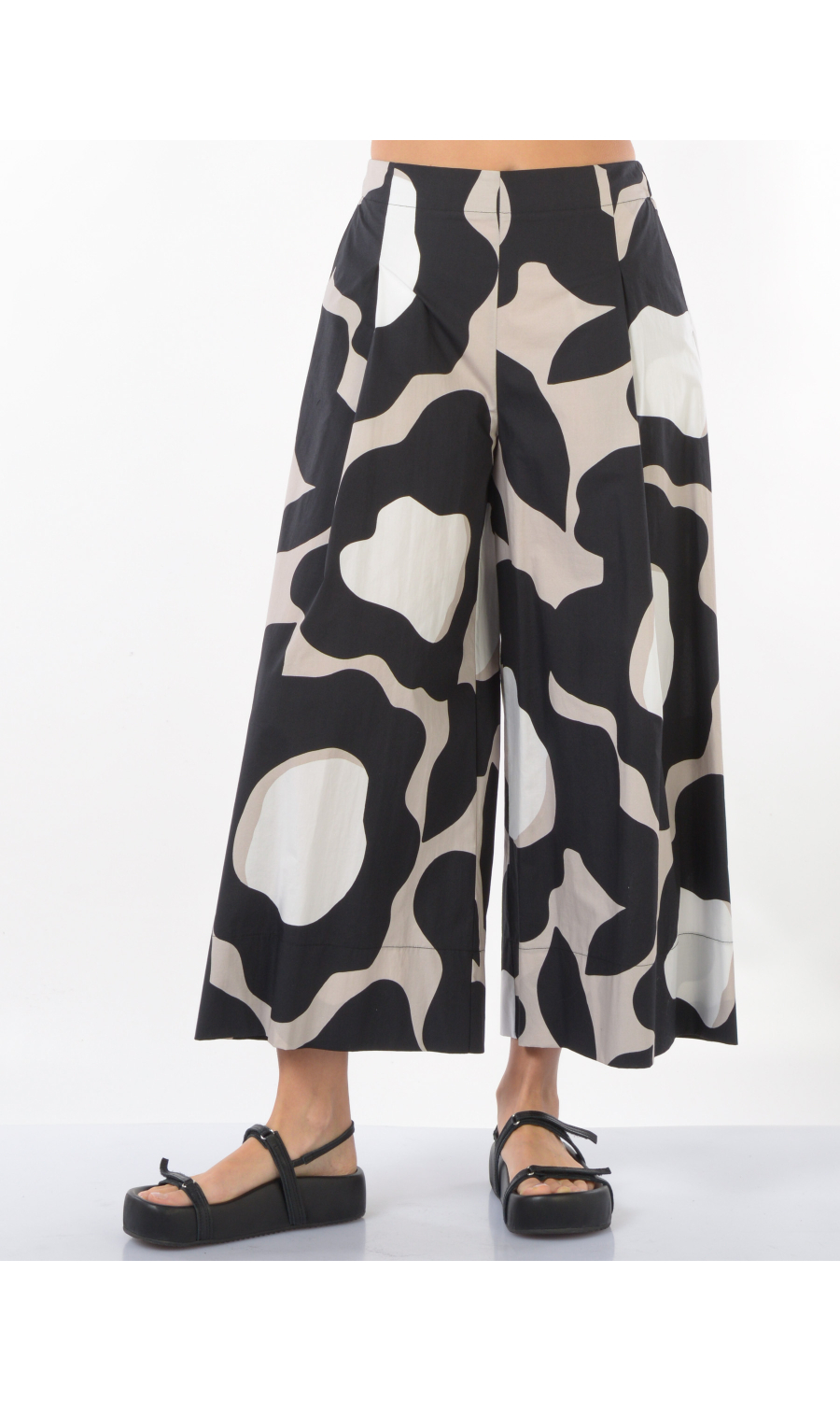 pantalone da donna Meimeij ampio a fantasia astratta