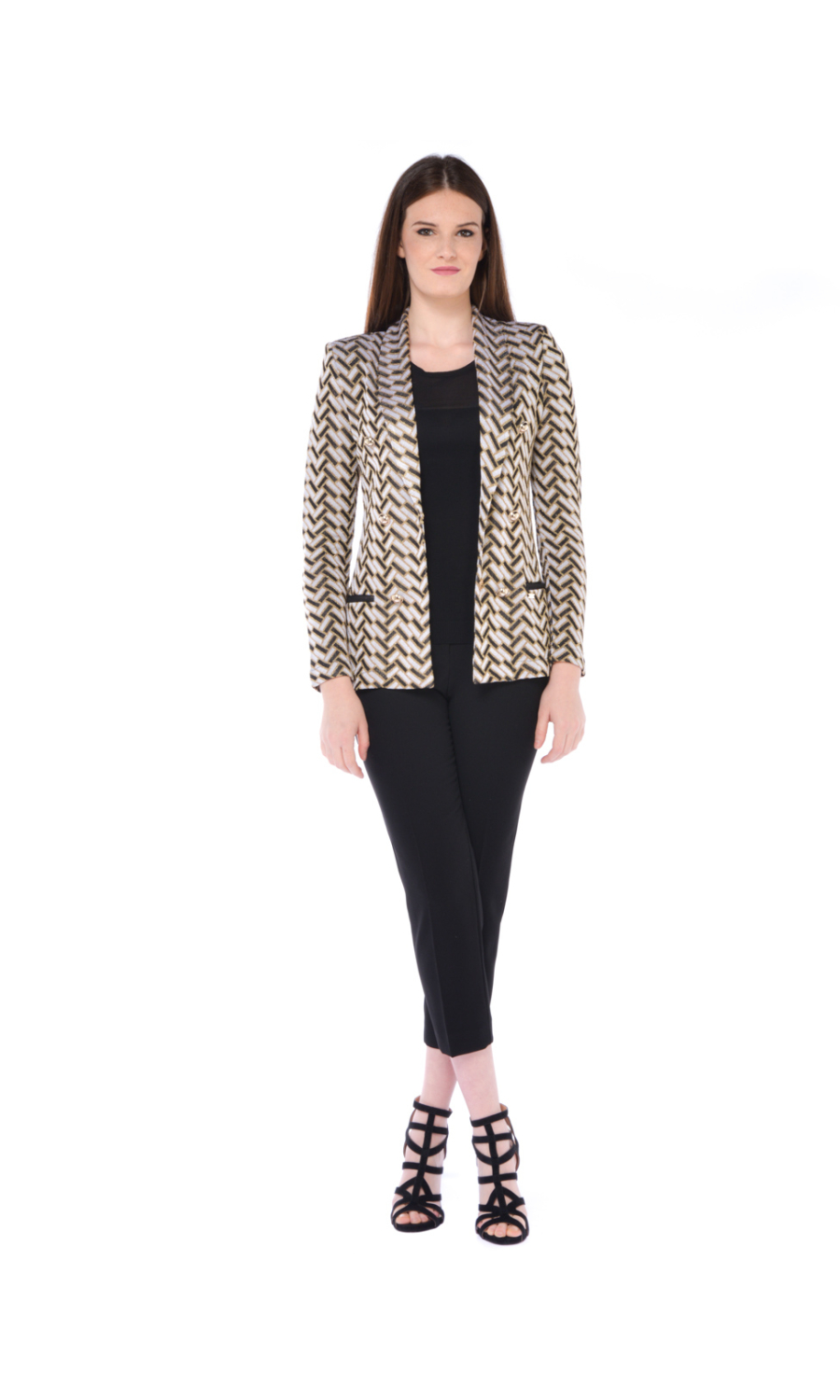 pantalone donna Nenette modello chino in georgette