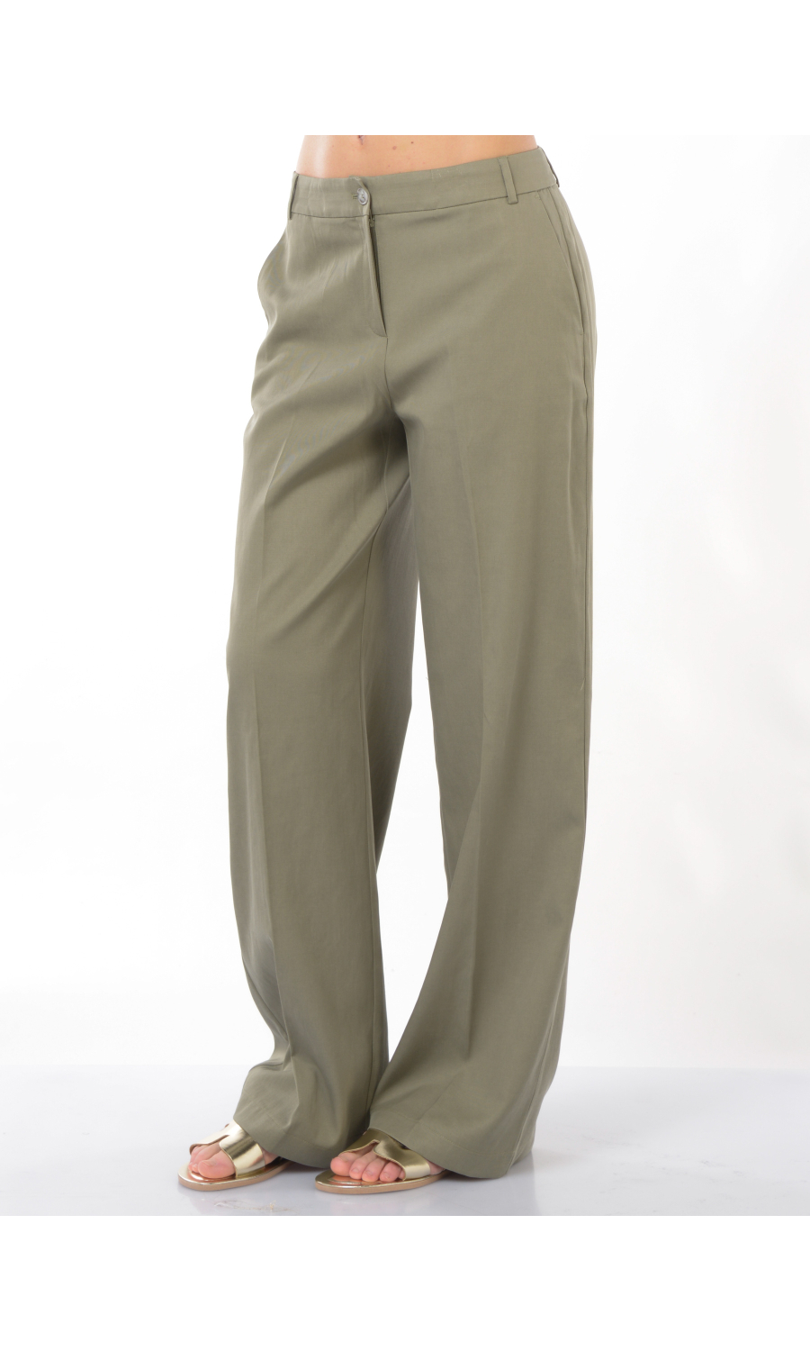 pantalone da donna Nenette ampio con piega