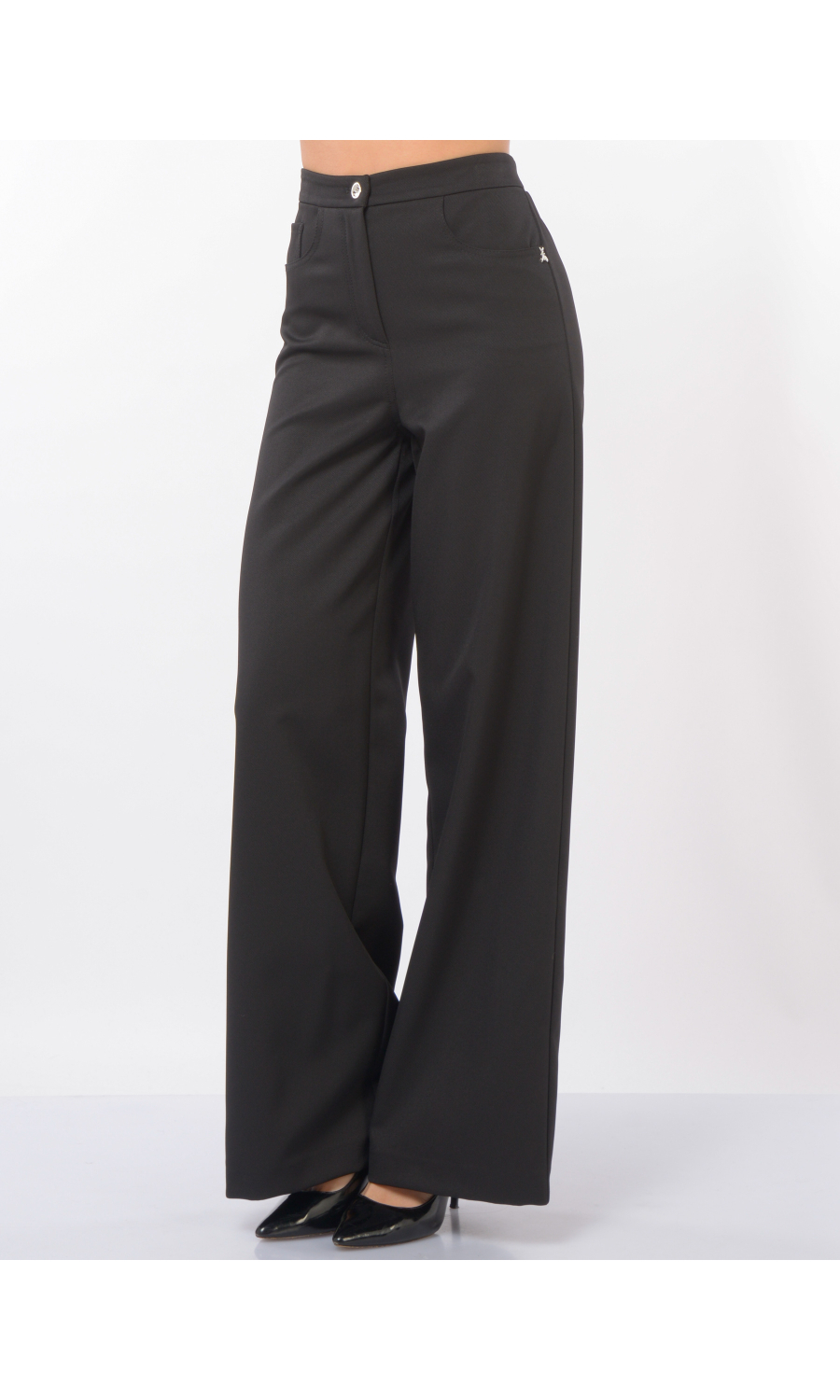 pantalone da donna Patrizia Pepe a palazzo in tessuto tecnico