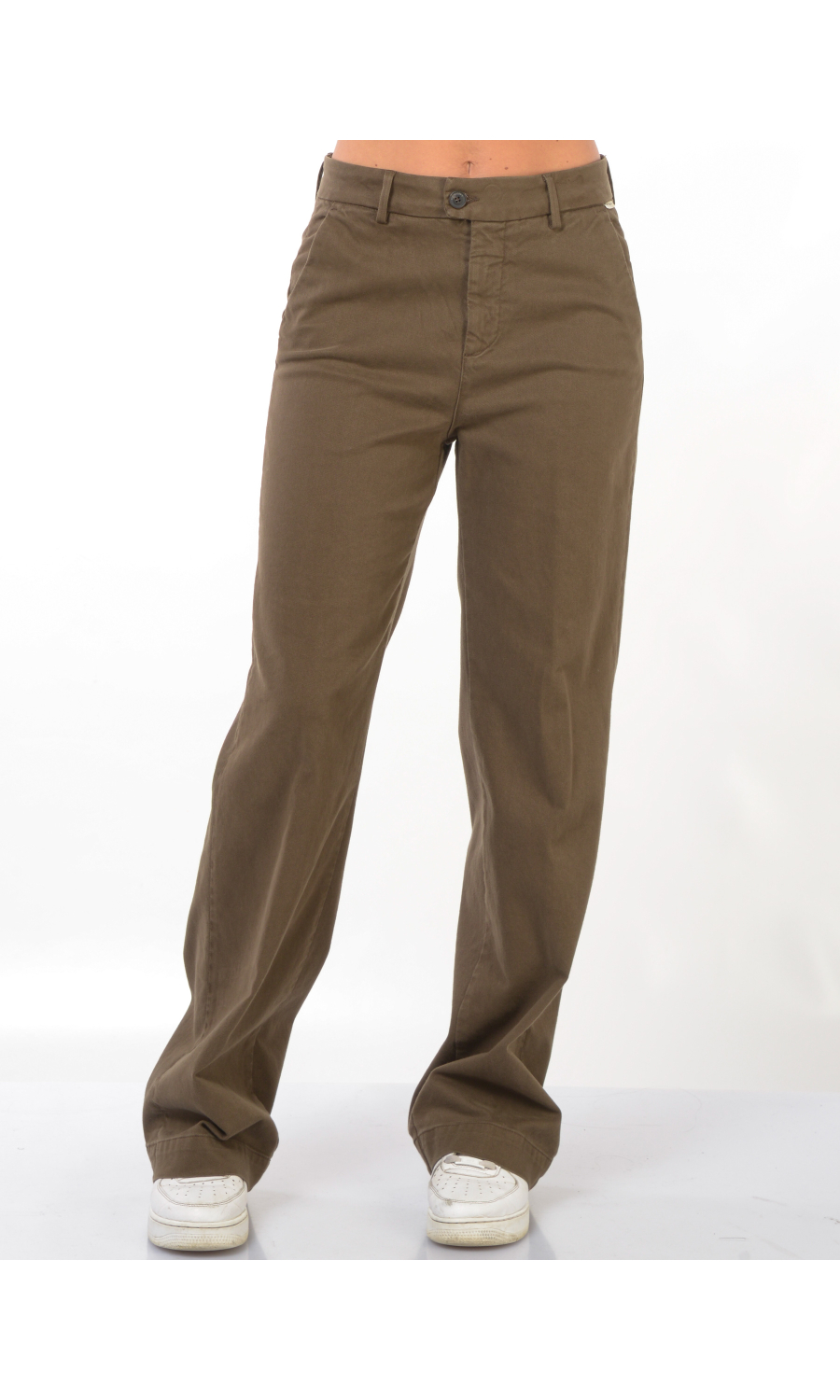 pantalone da donna Roy Roger's Flare in cotone e lyocell