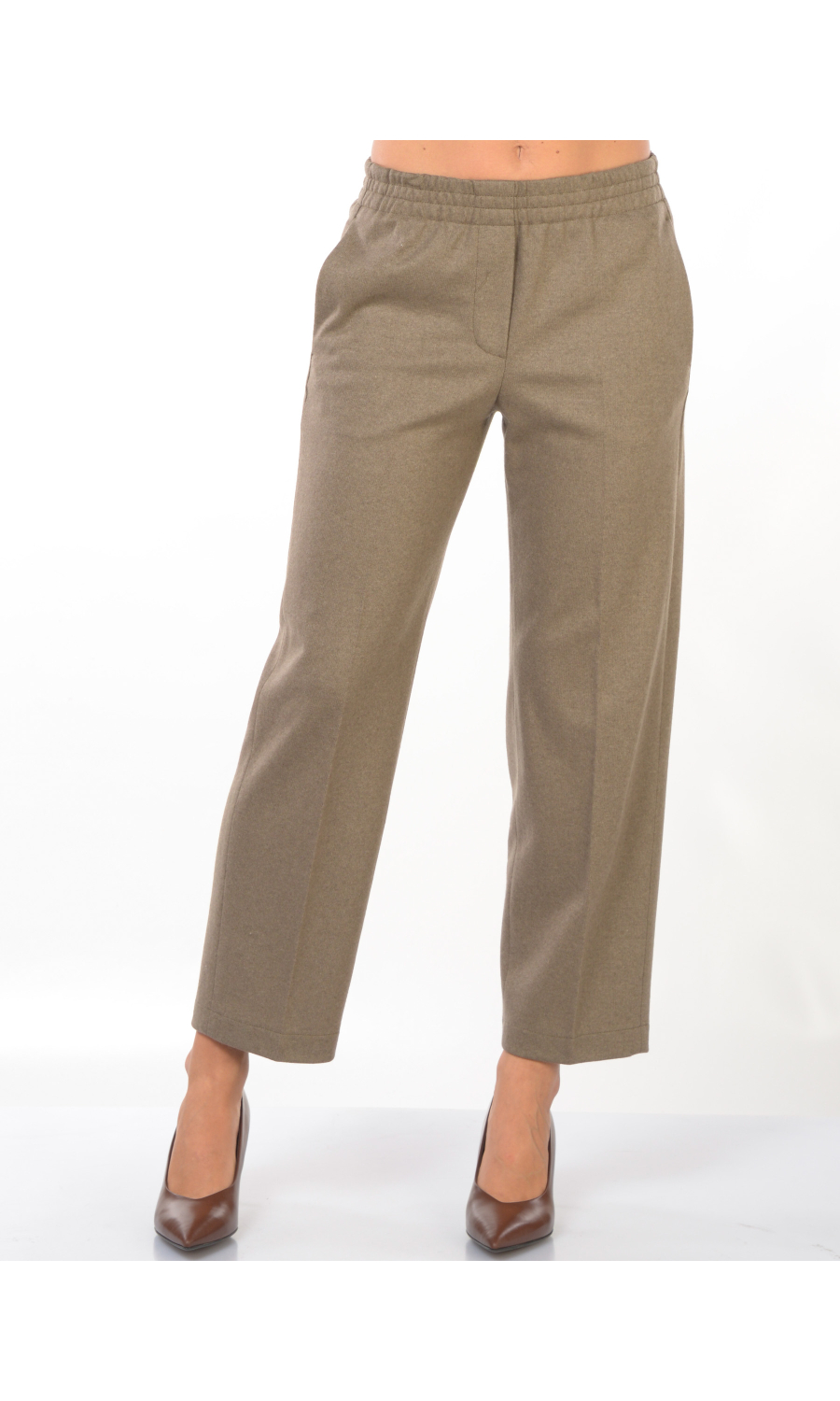 pantalone da donna Seventy in lana vergine con elastico