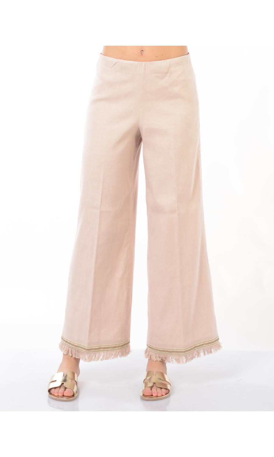 pantalone da donna Seventy ampio con frange