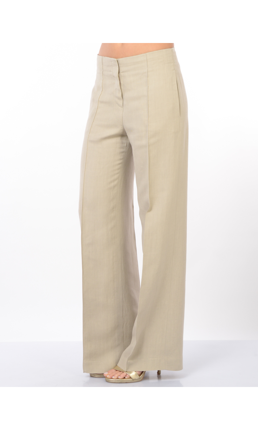 pantalone da donna Seventy ampio in viscosa e lino