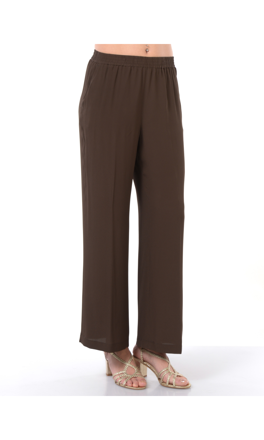 pantalone da donna Seventy con elastico in misto seta