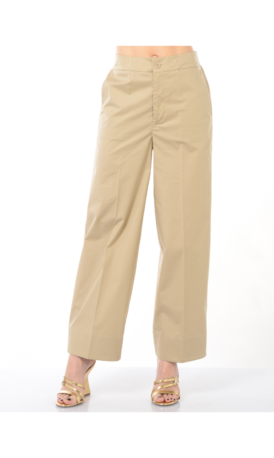 pantalone da donna Twinset ampio con balza