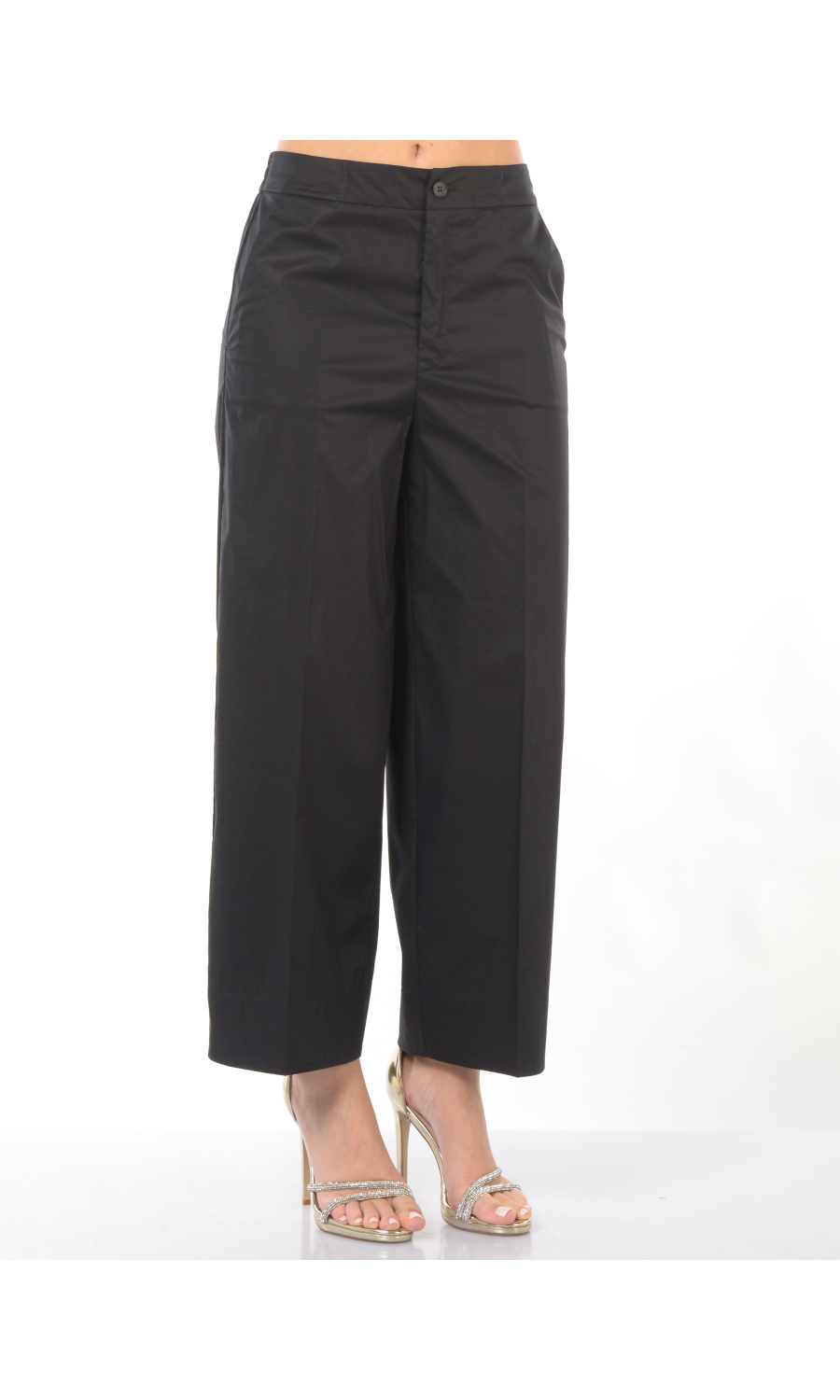 pantalone da donna Twinset ampio con balza