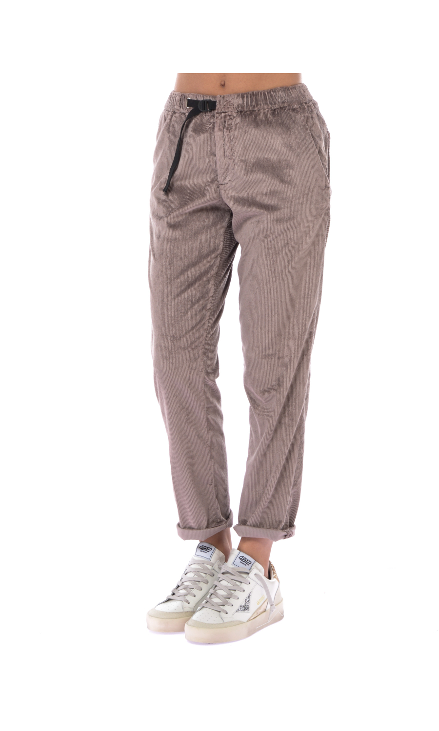 pantalone da donna White Sand in velluto con elastico