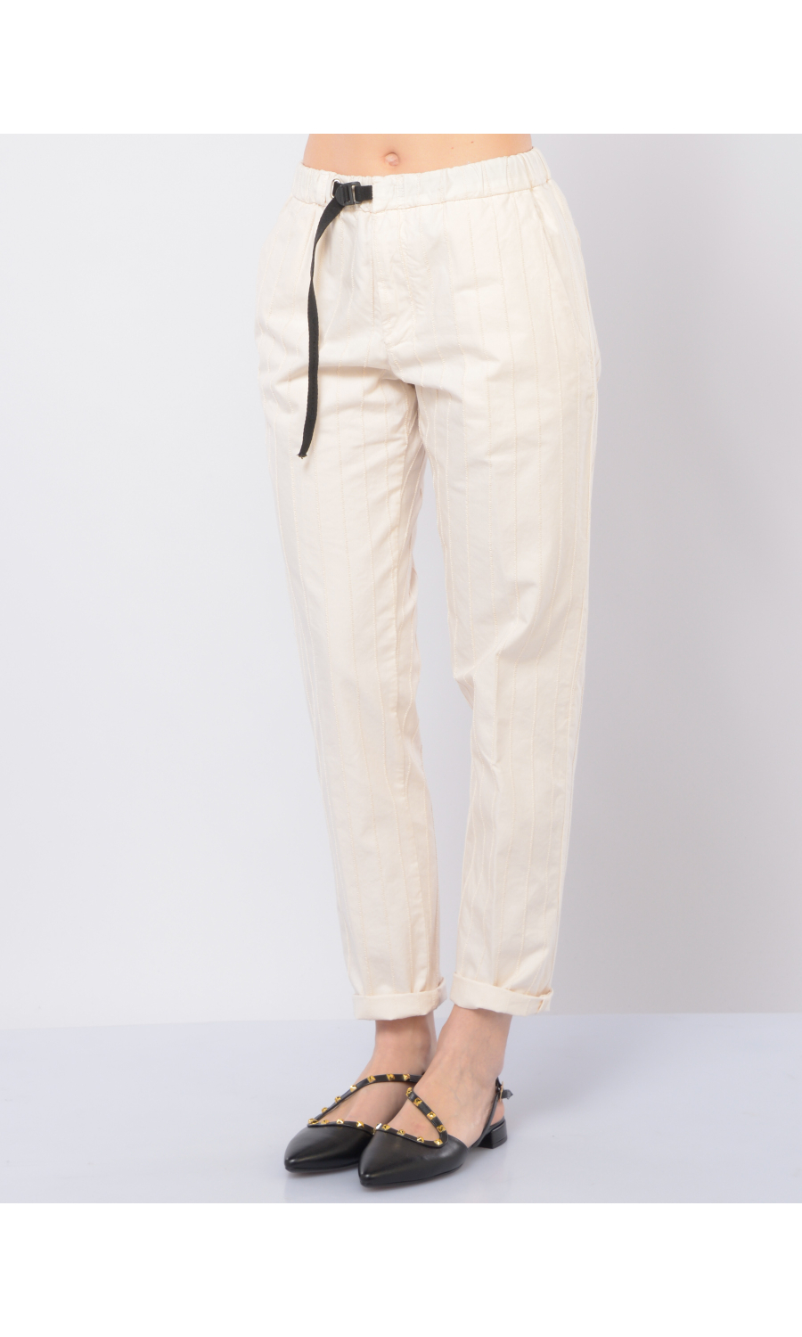 pantalone da donna White Sand chino a righe